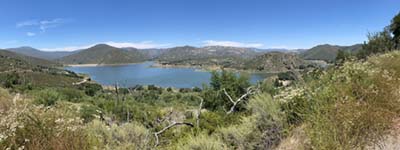 Lake Sutherland (reservoir) in upper Black Canyon of the upper Santa Ysabel Creek drainage basin.
