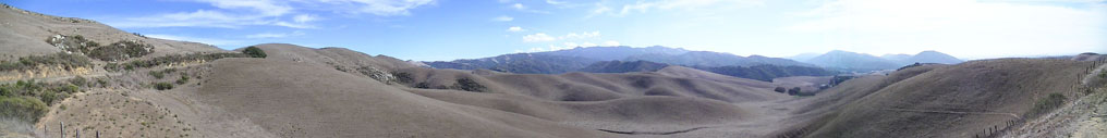 Panorama view of the north end of the Gavilan Range
