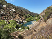Santa Margarita River at the mouth of Temecula Canyon.