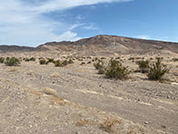 Elsinore Fault runs along the southwestern front of the Coyote Mountains. Image view was taken from Montero Wash looking south at the mountain front.