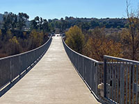 View looking south across the Lake Hodges Bridge.
