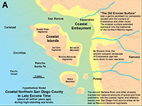 Generalized paleogeographic map of northern San Diego County representing Middle to Late Eocene time. 