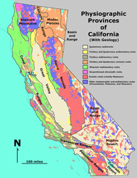 Physiographic provinces of California