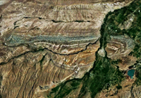 Plunging anticle near Lander, Wyoming