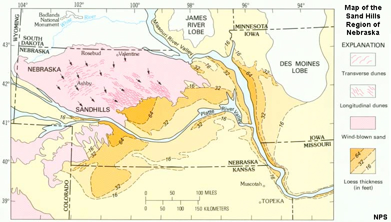 Map of the Sand Hills region of Nebraska