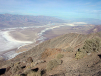 Dantes View in the Funeral Range gives a good view of Death Valley, California. 