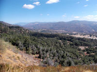 View from Mount Palomar, a high ridge in the Peninsular Range in San Diego County. 