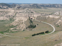 Scotts Bluff was a stopping point on the Oregon Trail. 