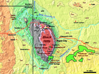 Geologic map of the Black Hills region, South Dakota and Wyoming.