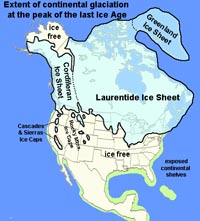 Continental glacial cover at the peak of the Last Ice Age