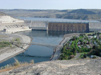 Grand Coulee Dam on the Columbia River in central Washington.