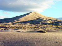 Kelso Dunes in the Mojave National Preserve, one of many large dune fields in the desert regions of southern California. 
