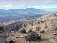 San Jacinto Peak and Coachella Valley from Keyes View in Joshua Tree National Park, CA. 