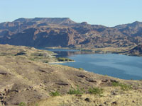 Lake Mojave is a Colorado River reservoir located south of Black Canyon along the 