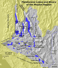 Ancient lakes and rivers in the Mojave Desert region. 