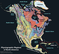 Physiographic Map of North America