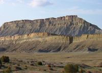 Mesa of Cretaceous strata 