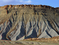 Badlands in Cretaceous strata