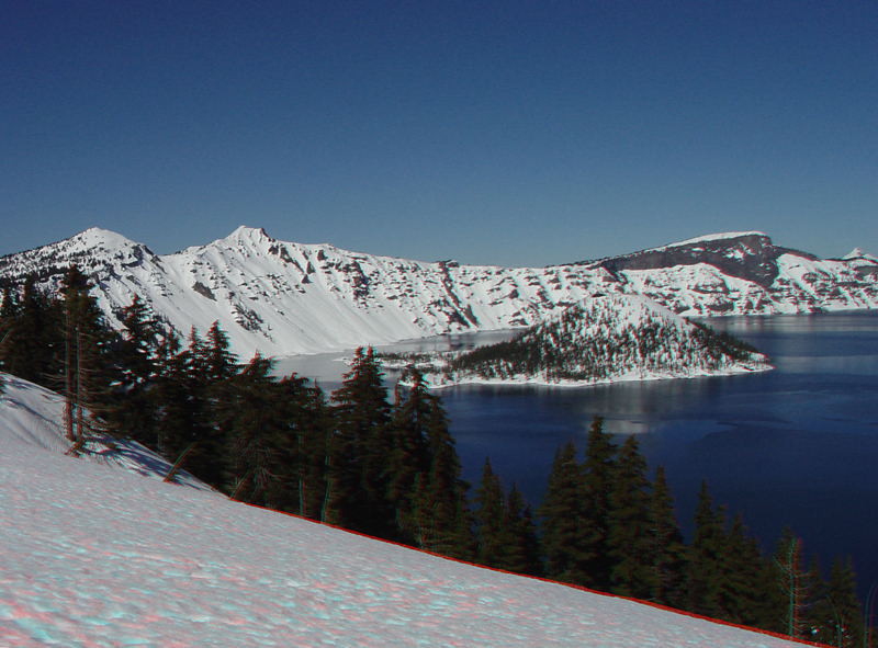 Wizard Island and western Crater Lake