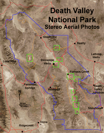 NASA satellite image and map of Death Valley