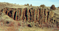 Basalt columns along US Highway 26