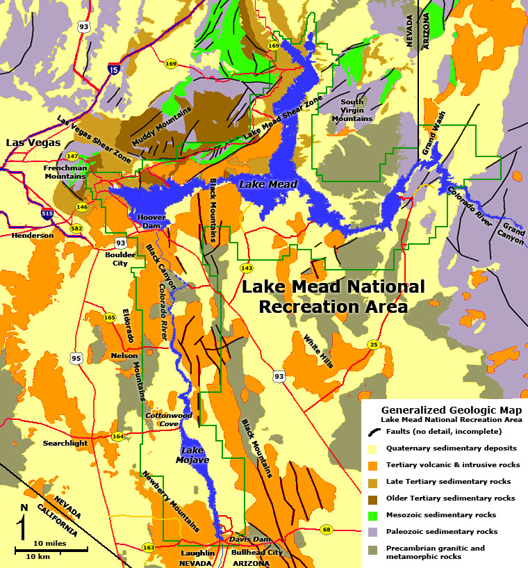 Geologic Map of Lake Mead National Recreation Area