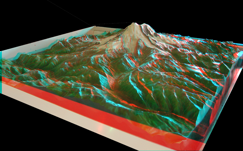 3D relief model of Mt. Rainier