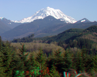 Mount Rainier's northwest side from outside the park