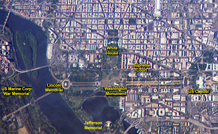 Satelite image of Washington DC area