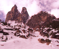 Early Winter Spires (left) and Liberty Bell (right)