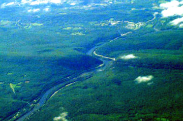 Delaware Water Gap as seen from 24,000 feet