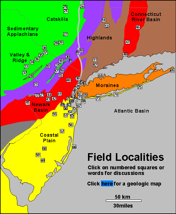 Index map for localities and provinces in the New York City region