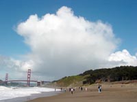 Cloud over Golden Gate Bridge in San Francisco