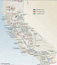 Map of the California water distribution system.
