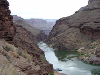 Colorado River in the Lower Inner Gorge in the Grand Canyon.