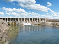 Imperial Diversion Dam on the Colorado River.
