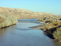 View of the San Juan River near the town of Bluff in southern Utah