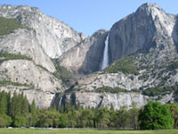 Yosemite Falls in Yosemite national Park in the Sierra Nevada Range, California