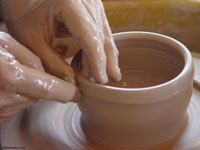 Clay used in pottery