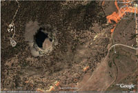 Devils Tower satellite image from Google