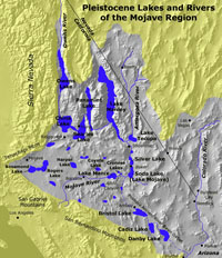 Glacial lakes in the Mojave Desert region