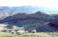 Volcanic ash beds in John Day Fossil Beds National Monument