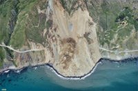 Massive landslide on the Big Sur, CA