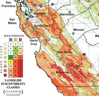 Landslide susceptibility Map of California