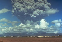 The 1991 eruption of Mt. Pinatubo in the Phillipines.