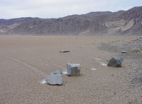 Racetrack Playa sliding rocks, Death Valley, California California
