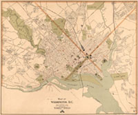 Historic map of the Washington DC area published around 1910