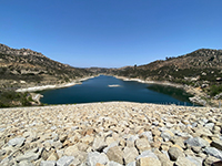 View of Lake Ramona from the middle of Lake Ramona Dam.
