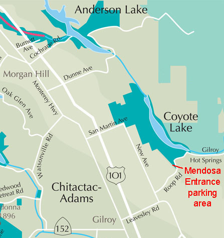 Map to Coyote-Harvey Bear County Park