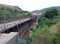 Railroad bridge over the Pajaro River damaged by the 1906 earthquake